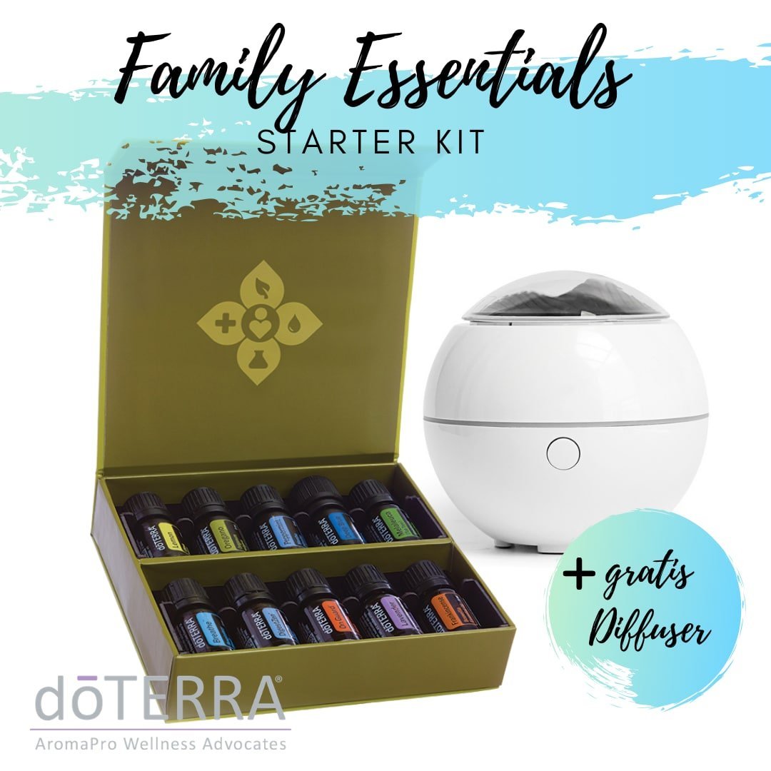 doterra Family Essentials Kit met diffuser AromaPro doTERRA